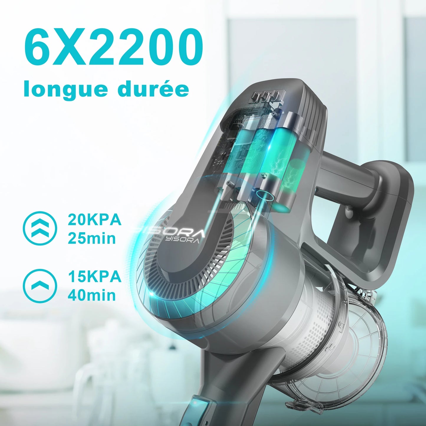 Aspirateur balai sans fil 3 EN 1, YISORA N300